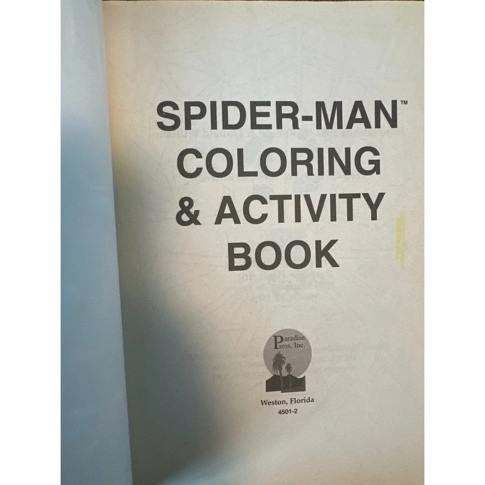 Spider-Man‎ Coloring & Activity Book 2002 Marvel Paradise Press Kids Fun